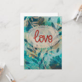 Carte d'amour, Saint-Valentin, anniversaire (Devant/Arrière en situation)