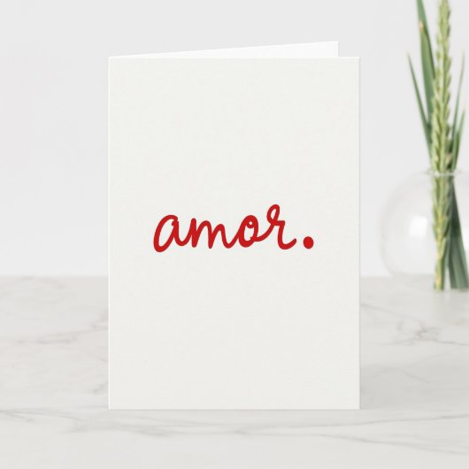 Carte d'amour Simple Amor (Devant)