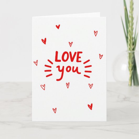 Carte d'amour simple art (Devant)