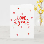 Carte d'amour simple art (Fleur jaune)