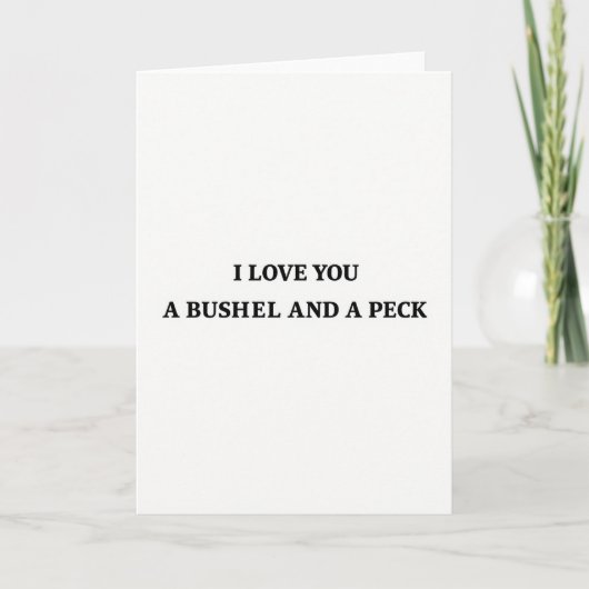 Carte d'amour simple boisseau peck (Devant)