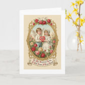 Carte d'amour Simple Chérubin (Fleur jaune)