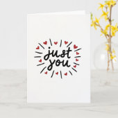 Carte d'amour simple juste toi (Fleur jaune)