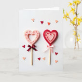Carte d'amour sucette Chéri (Fleur jaune)