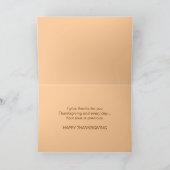 Carte d'amour Thanksgiving (Intérieur)