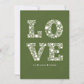Carte d'amour verte "LOVE You, Always, Forever" (Devant)