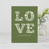 Carte d'amour verte "LOVE You, Always, Forever" (Debout devant)