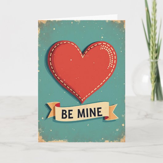 Carte d'amour vintage « Soyez à moi » (Devant)