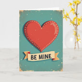 Carte d'amour vintage « Soyez à moi » (Fleur jaune)