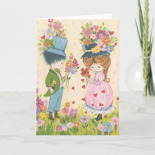 Carte d'amour Vintage sucrée (Devant)