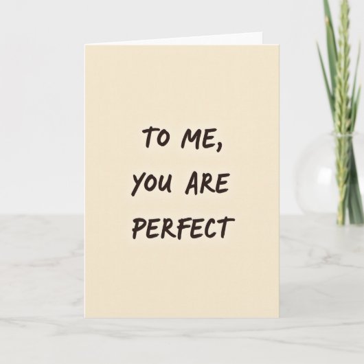 Carte d'amour Vous êtes parfait (Devant)