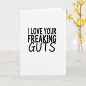 Carte d'amour White Freaking Guts (Fleur jaune)