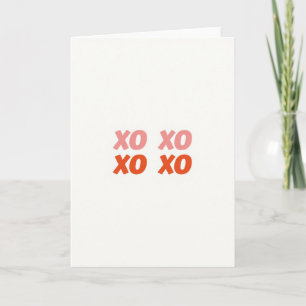Carte d'amour Xo minimaliste