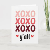 Carte d'amour Xoxo Y'all