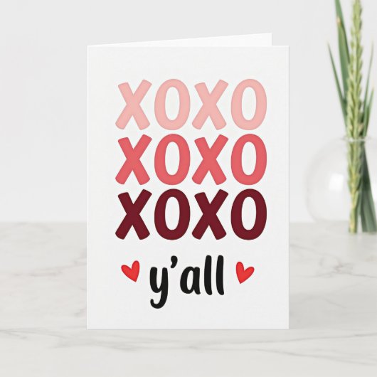 Carte d'amour Xoxo Y'all (Devant)