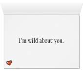 Carte d'amour Zebra (Intérieur Horizontal (Bas))