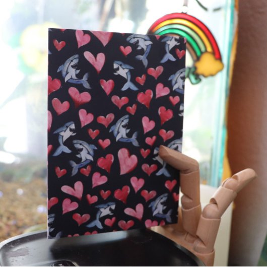 Carte d'amoureux de requins