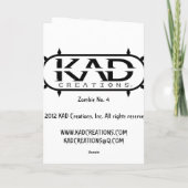 Carte d'amoureux de zombi (Dos)