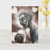 Carte d'amoureux de zombi (Fleur jaune)