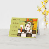 Carte d'Amoureux des chiens (Fleur jaune)