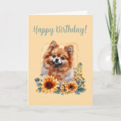 Carte d'Amoureux des chiens mignonne Pomeranian (Devant)