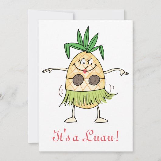 Carte d'ananas Hula Dancing (Devant)