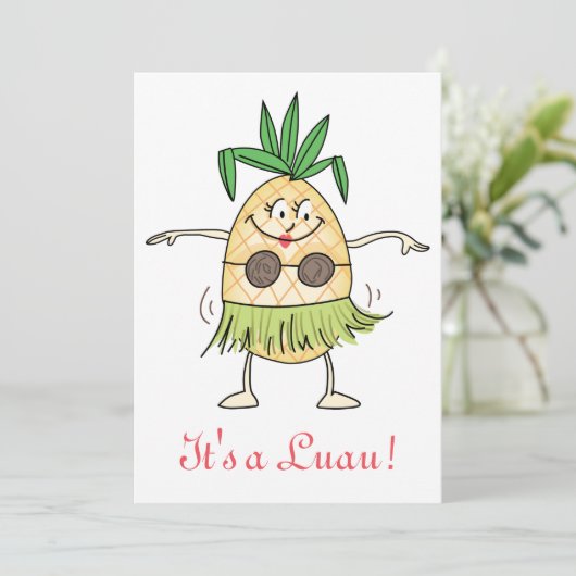 Carte d'ananas Hula Dancing (Debout devant)