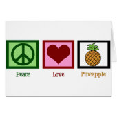 Carte d'ananas Peace Love (Devant horizontal)