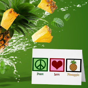Carte d'ananas Peace Love