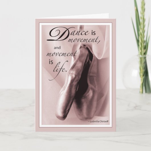 Carte Dance Ballet Félicitations (Devant)