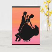 Carte danceurs de soleil couchant tropical (Fleur jaune)