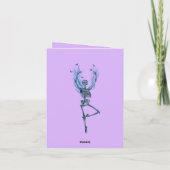 Carte Dancing Blue Skeleton Humorous Happy Birthday (Dos)