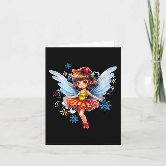 Carte Dancing Christmas Fairy Cute Fée Noël (Devant)