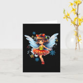 Carte Dancing Christmas Fairy Cute Fée Noël (Fleur jaune)