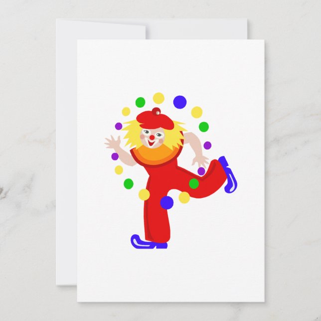 Carte Dancing Juggler Clown (Devant)