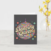 Carte Dancing Queen Disco Ball Quote Party  (Fleur jaune)