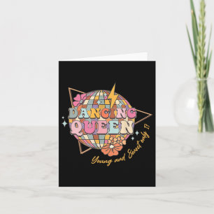 Carte Dancing Queen Foral 17e anniversaire Disco Ball