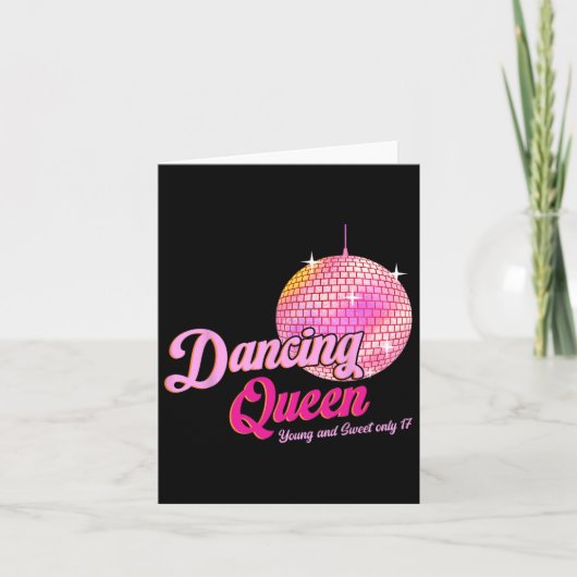 Carte Dancing Queen Tee 17 Anniversaire Disque de danse (Devant)