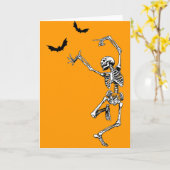 Carte Dancing Skeleton (Fleur jaune)