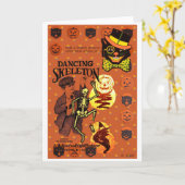 Carte Dancing Skeleton (Fleur jaune)