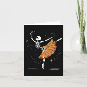 Carte Dancing Skeleton Byllerina Byllet Dance Halloween
