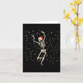 Carte Dancing Skeleton Christmas (Fleur jaune)