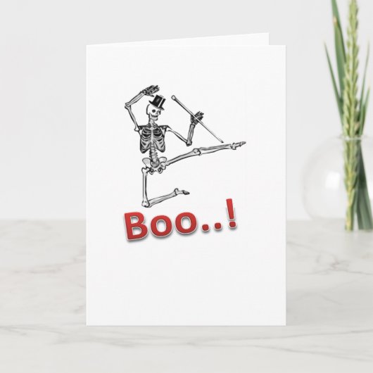Carte Dancing Skeleton drôle Halloween fab Card (Devant)