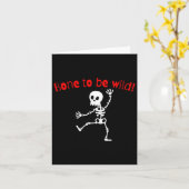 Carte Dancing Skeleton Halloween Funny Bone Wild (Fleur jaune)