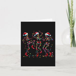 Carte Dancing Skeleton Père Noël Noël clair Noël