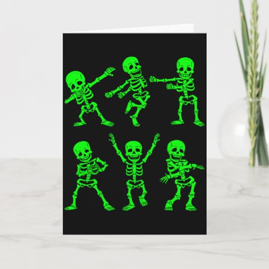 Carte Dancing Skeletons Dance Challenge Girl Boys Kids H (Devant)