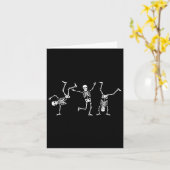 Carte Dancing Skeletons Dance Challenge Halloween effray (Fleur jaune)