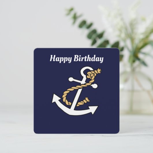 Carte d'Ancre d'anniversaire (Debout devant)