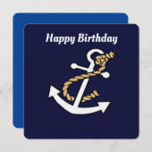 Carte d'Ancre d'anniversaire (Devant / Derrière)