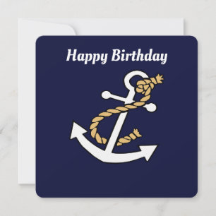 Carte d'Ancre d'anniversaire